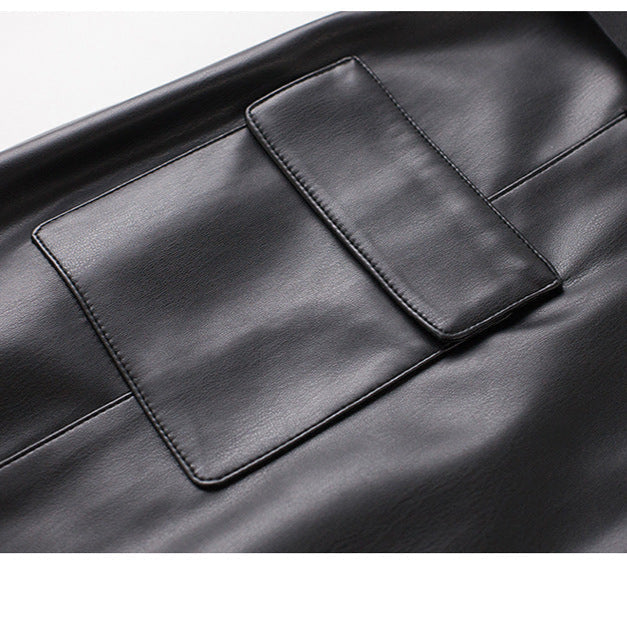 Bexley Asymmetric Leather Skirt