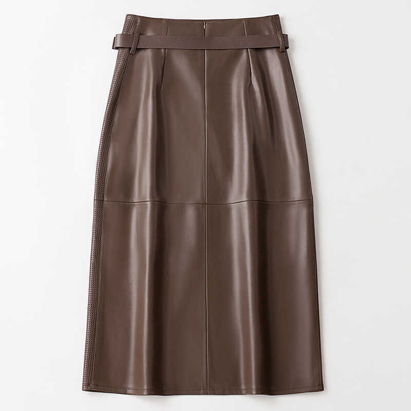 Bexley Asymmetric Leather Skirt