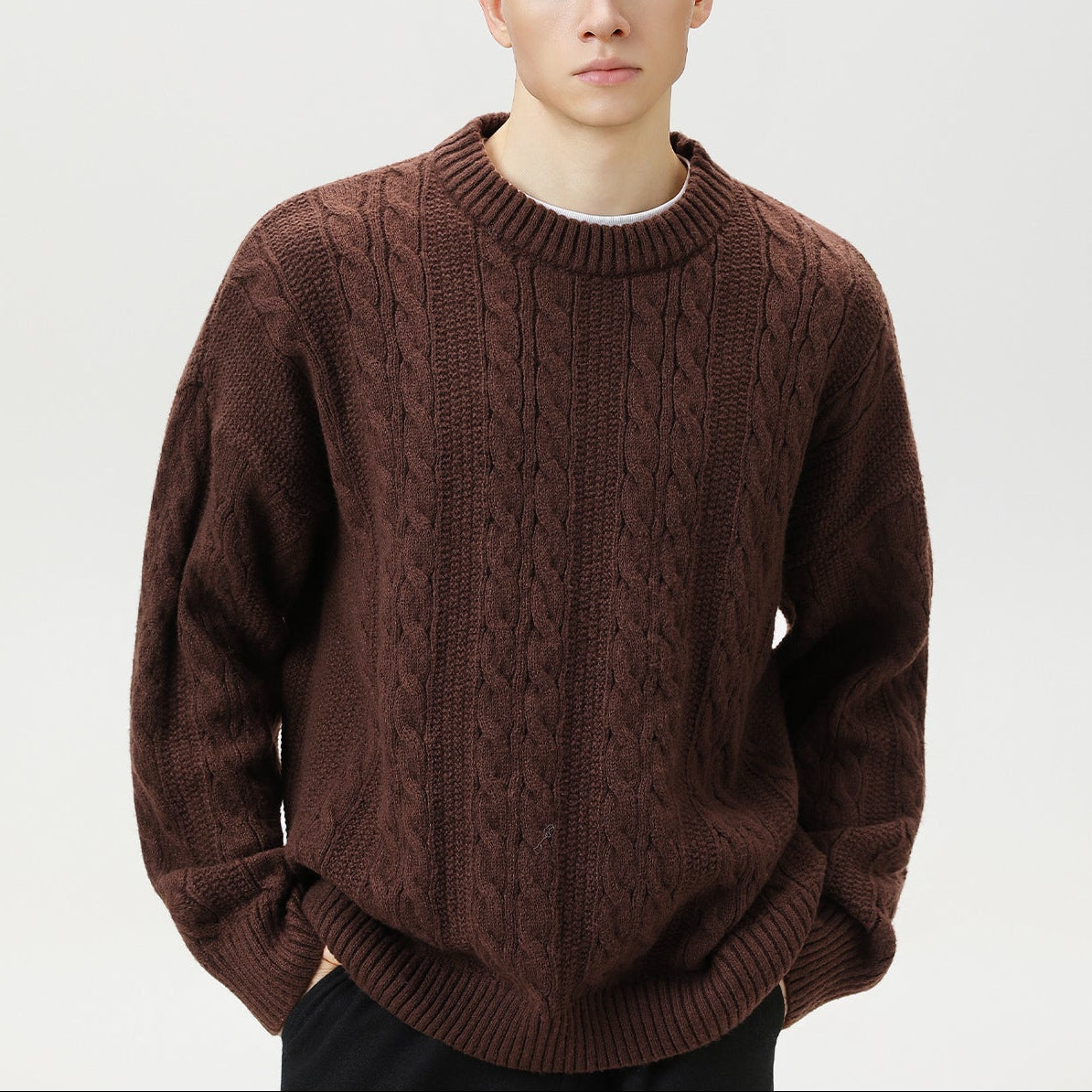Prague Braided Cable-Knit Sweater