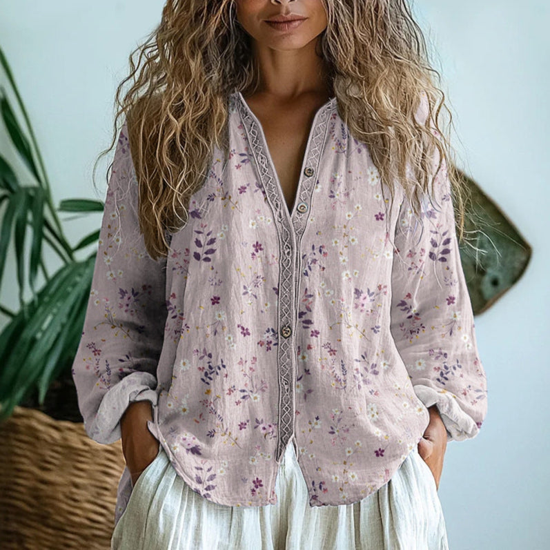 Lisbon Botanical Embroidered Blouse