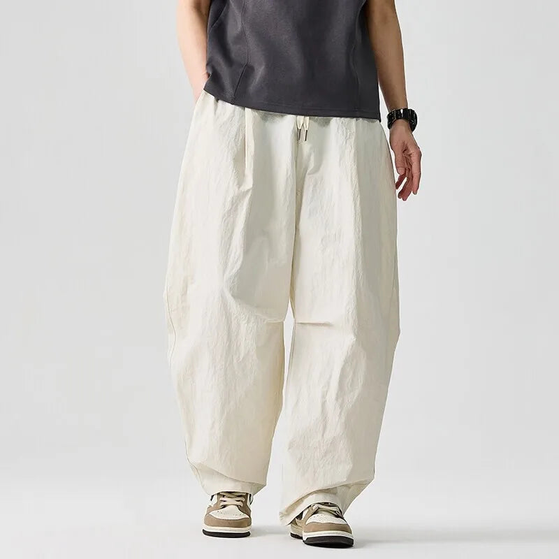 Le Marais Wide-Leg Cotton-Linen Trousers
