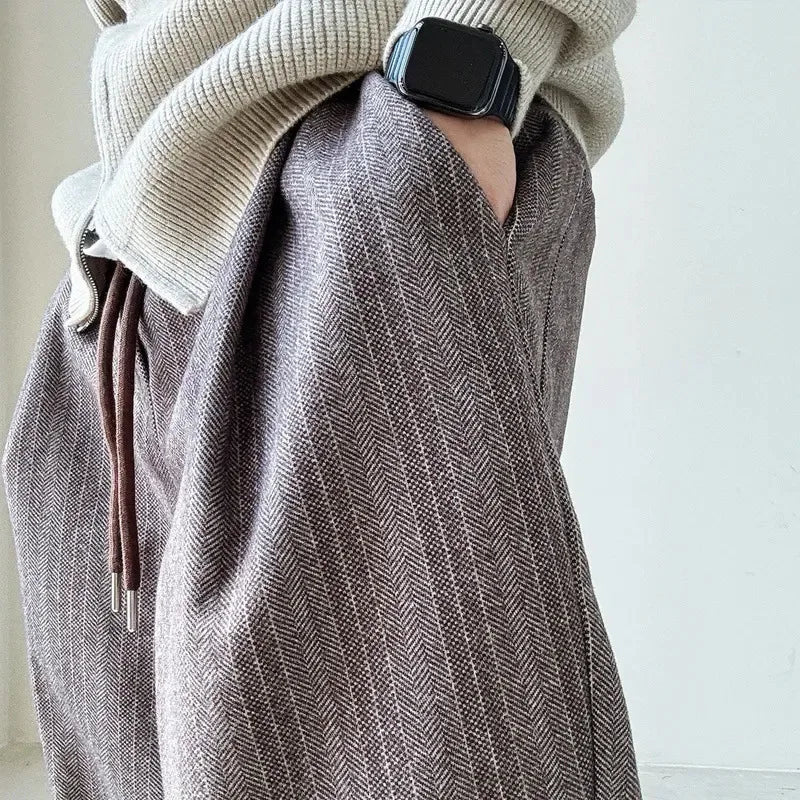 Marylebone Textured Cotton Drift Trousers
