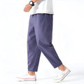 Marfa Cropped Linen-Cotton Trousers