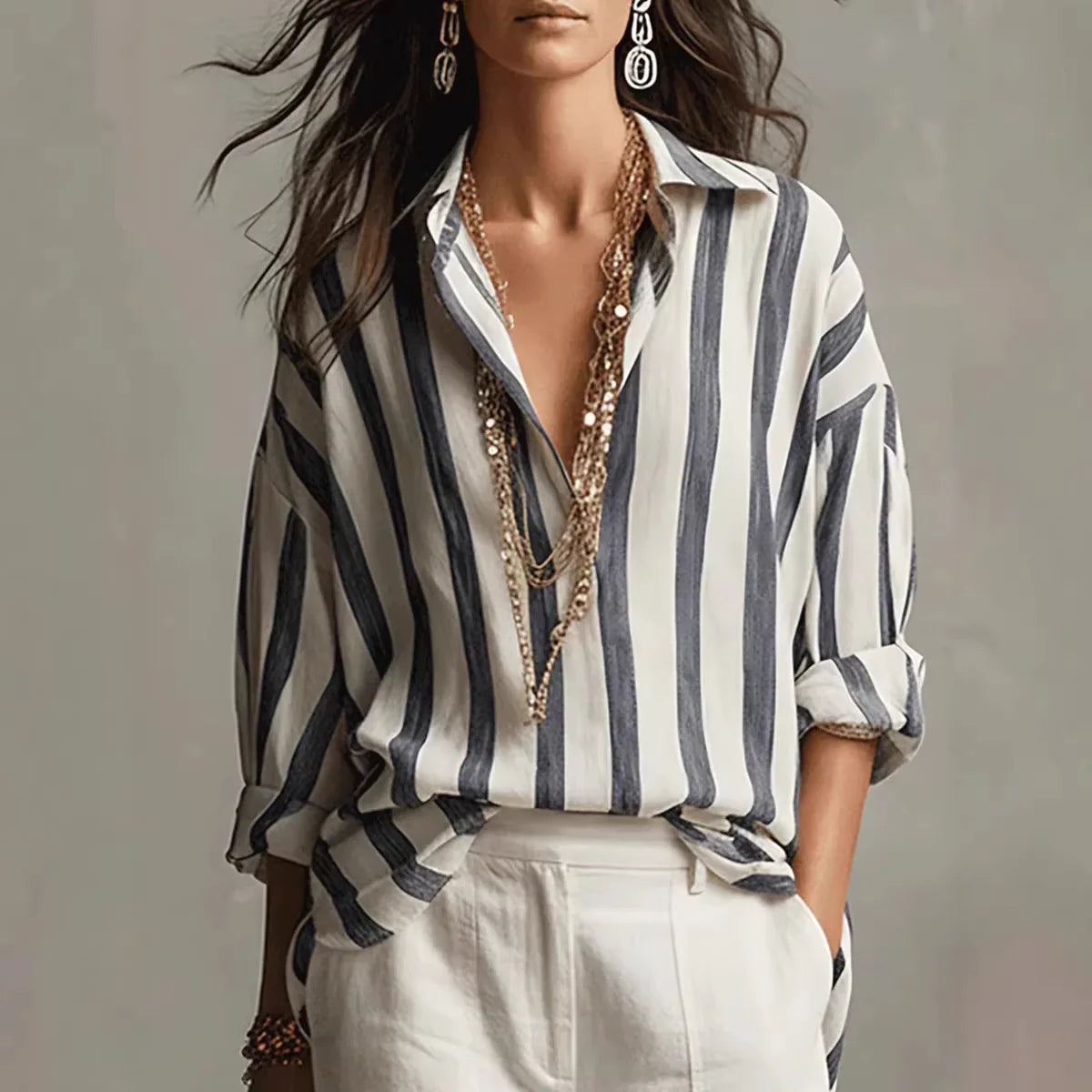 Haworth Loose-Fit Striped Blouse