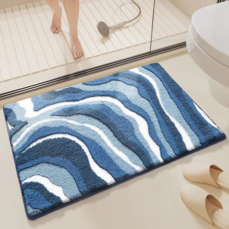 Bondi Wave Microfiber Bath Mat