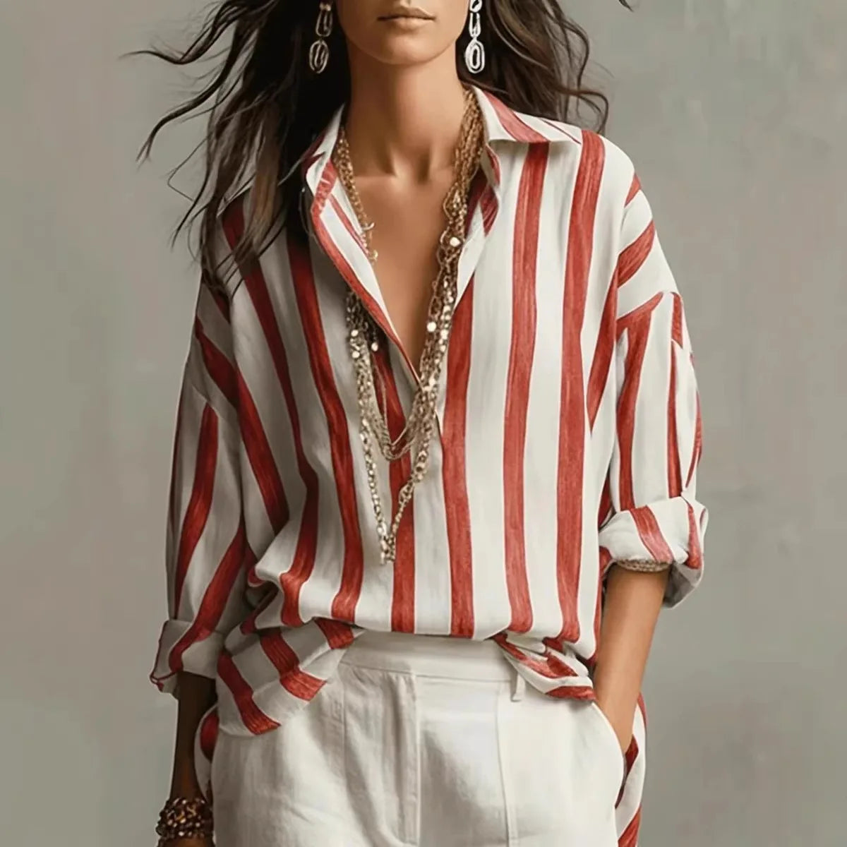 Haworth Loose-Fit Striped Blouse