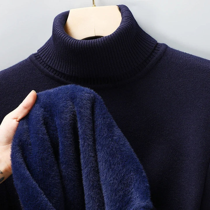 Yarrow Merino Flat-Knit Turtleneck