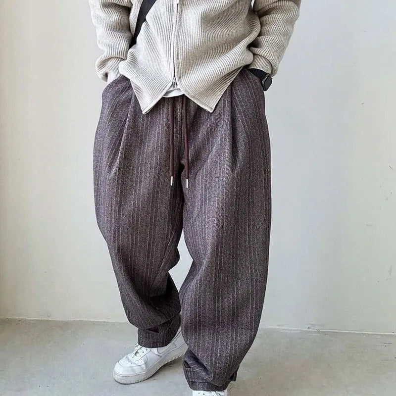 Marylebone Textured Cotton Drift Trousers