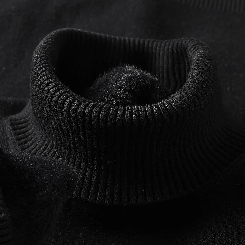 Yarrow Merino Flat-Knit Turtleneck