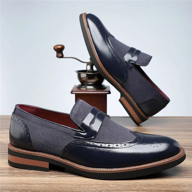 Monteleone Leather Brogue Loafers