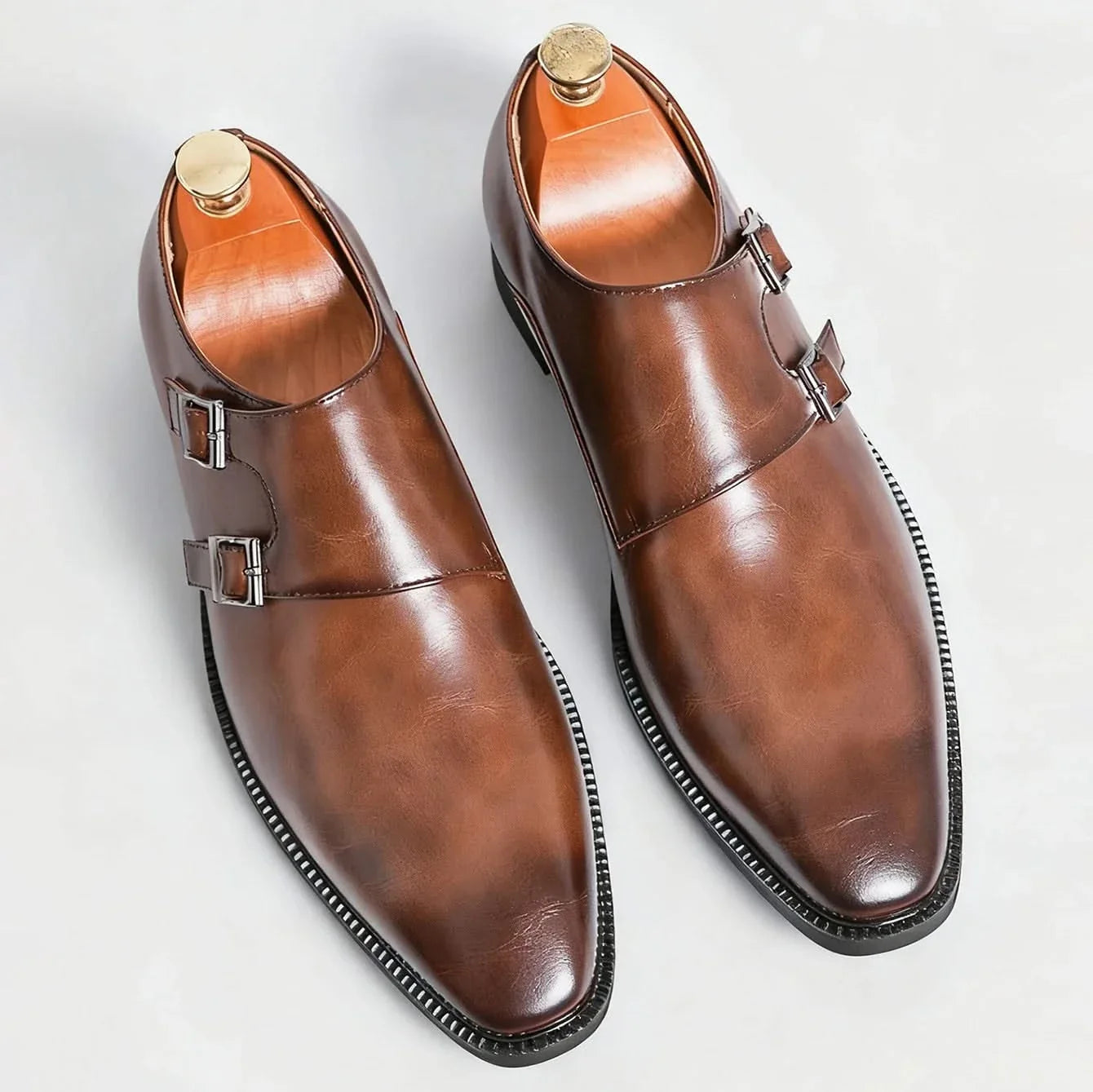Belgravia Double Monk Leather Loafers
