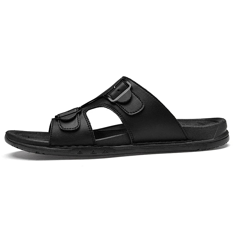 Majorca Dual-Strap Leather Sandals