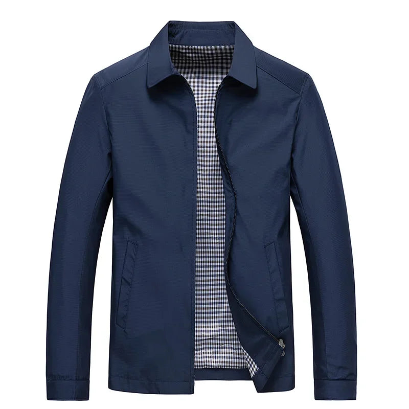 Larkspur Plaid-Lined Jacket
