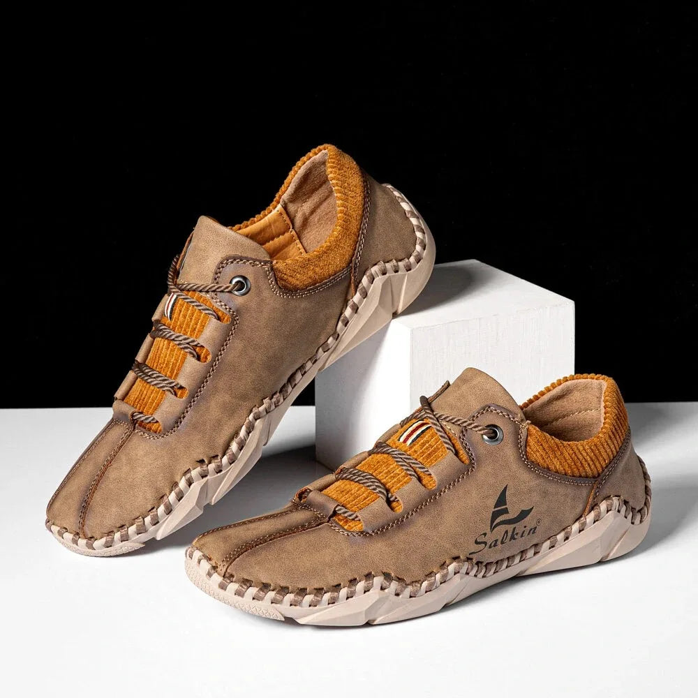 Pembroke Hand-Stitched Leather Sneakers