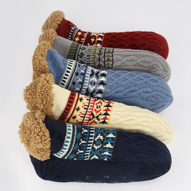 Heart Stitch Sherpa Socks