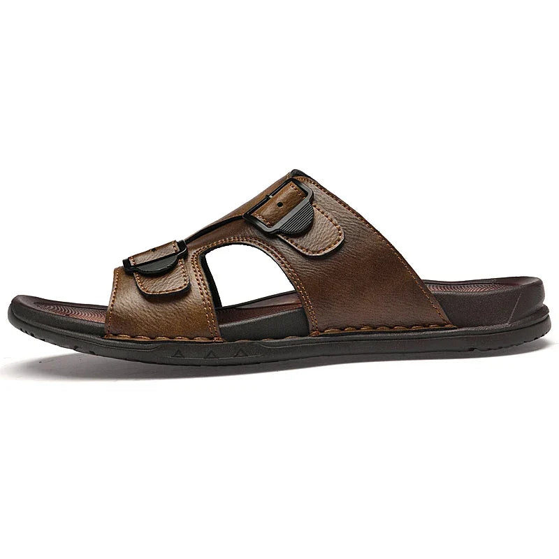 Majorca Dual-Strap Leather Sandals
