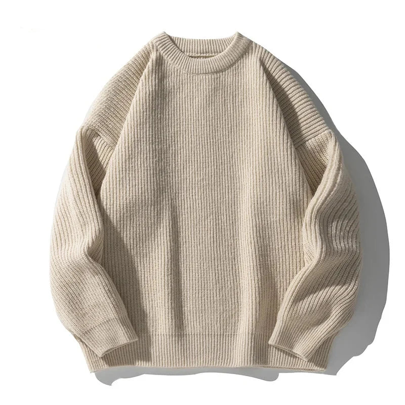 Vltava Textured Ribbed Crewneck Sweater