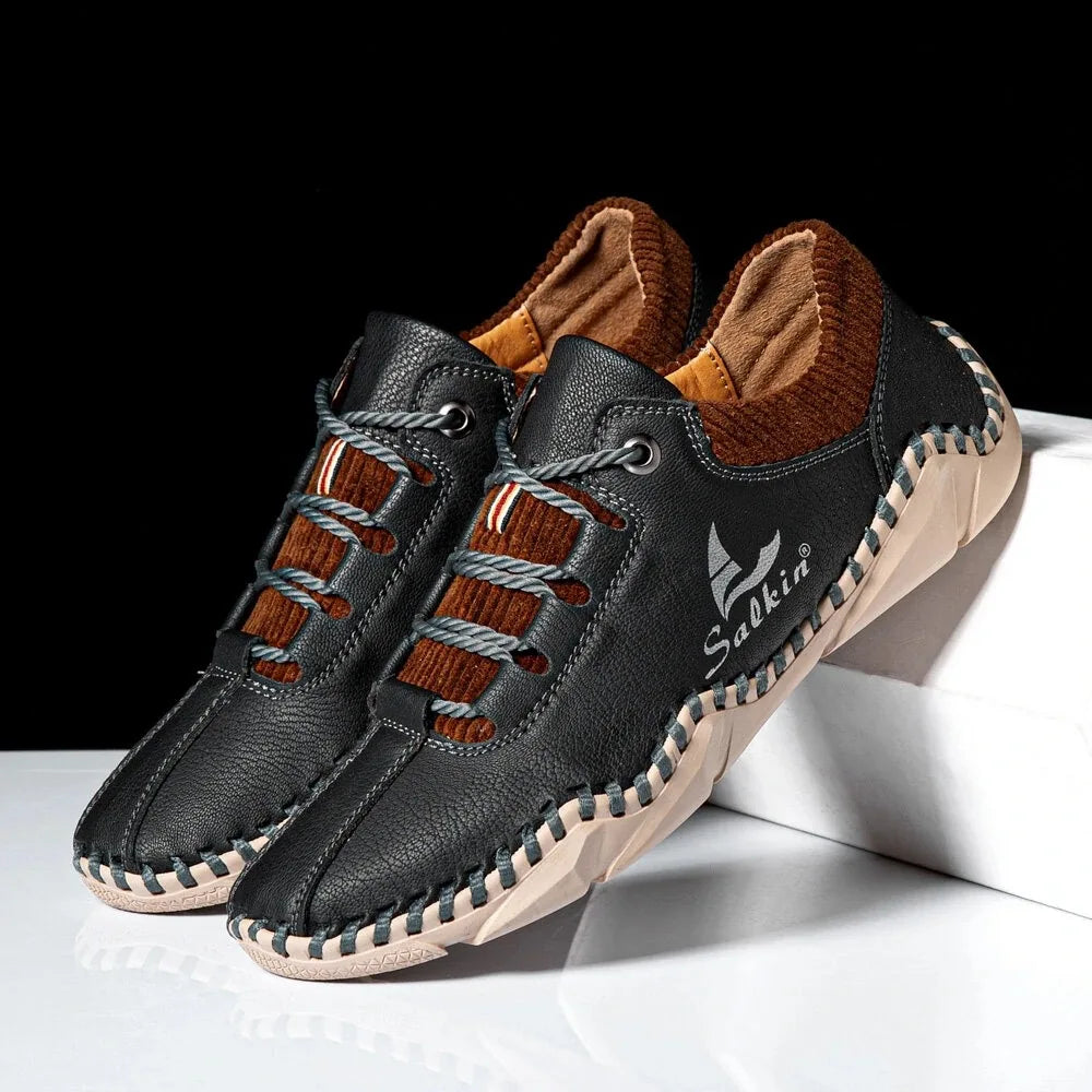 Pembroke Hand-Stitched Leather Sneakers