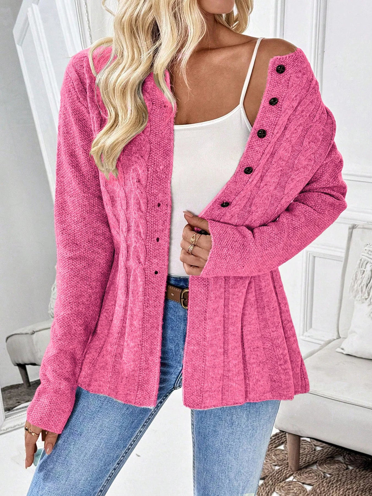 Obidos Cable-Knit Cardigan
