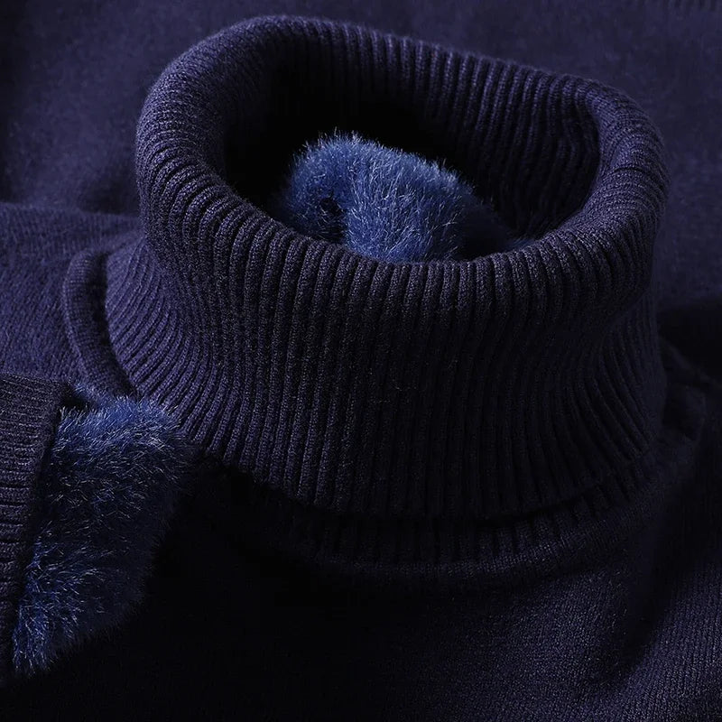 Yarrow Merino Flat-Knit Turtleneck