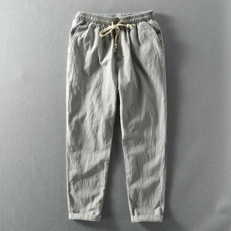 Shirikawa Cotton-Linen Tapered Trousers