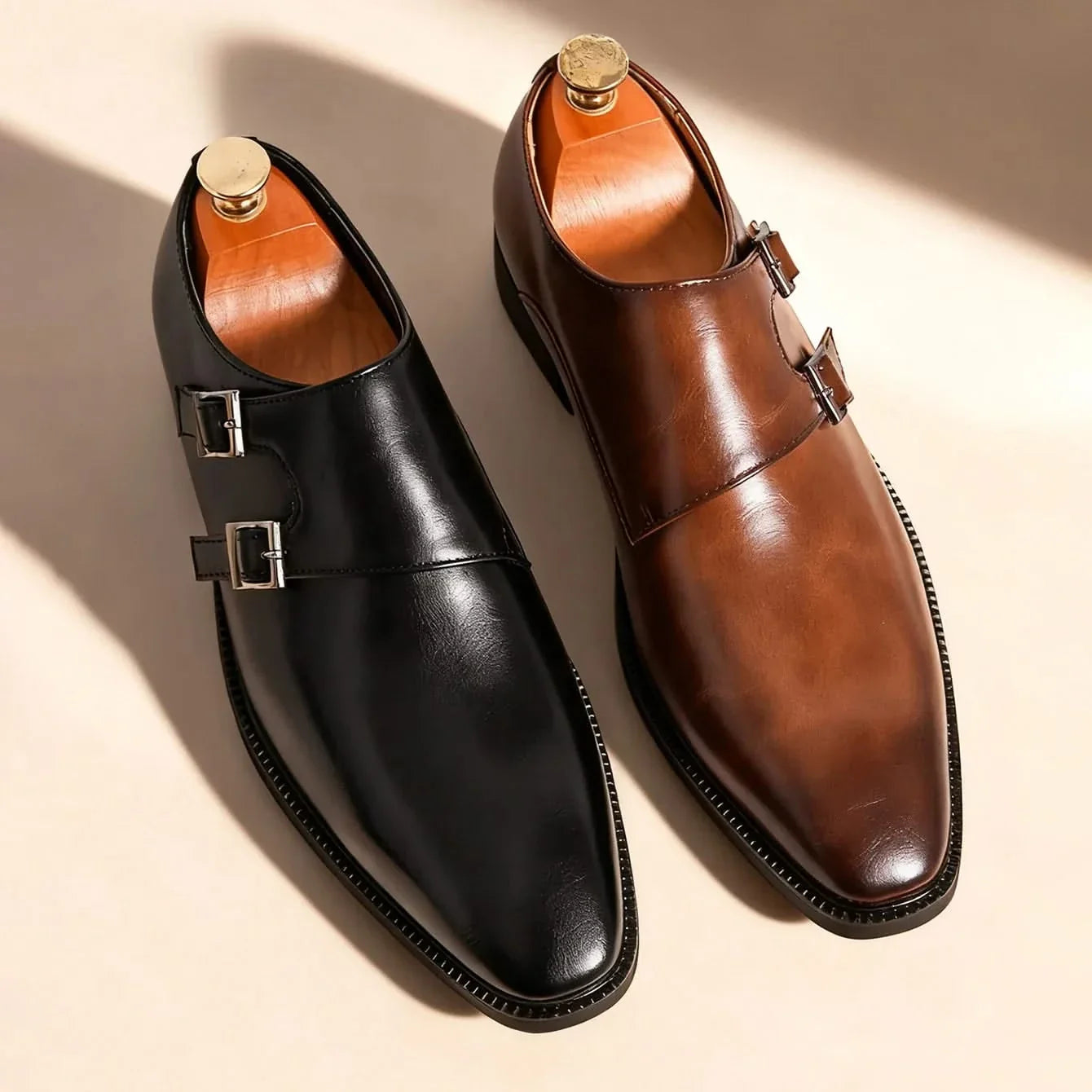 Belgravia Double Monk Leather Loafers