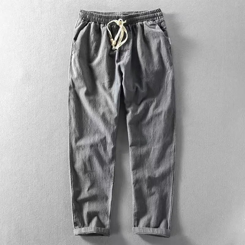 Shirikawa Cotton-Linen Tapered Trousers