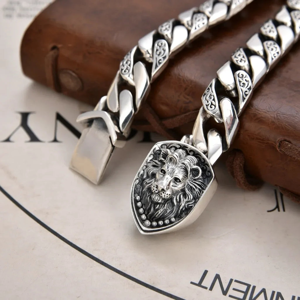 Province Lion Crest Silver Bracelet
