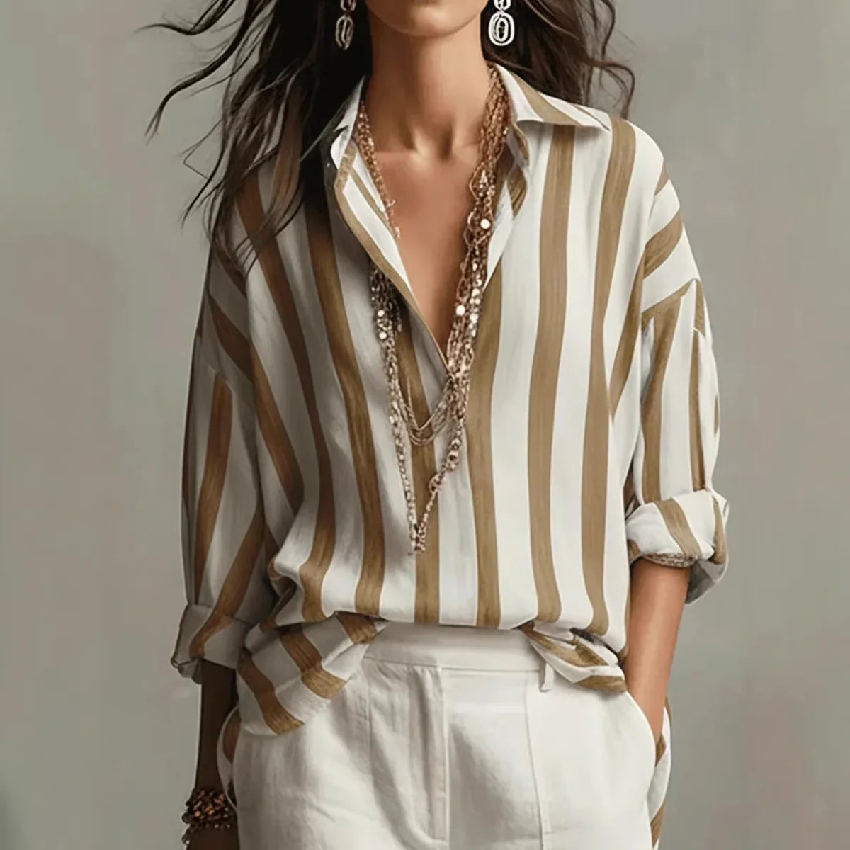 Haworth Loose-Fit Striped Blouse