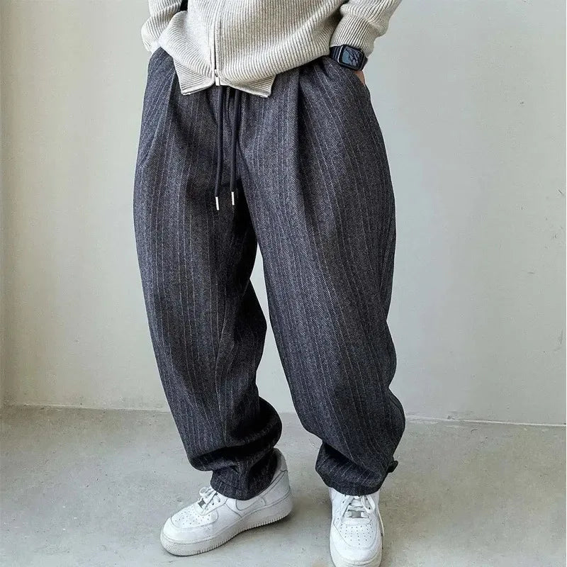 Marylebone Textured Cotton Drift Trousers