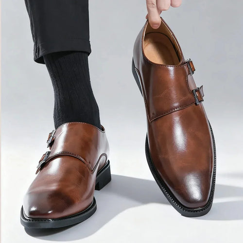 Belgravia Double Monk Leather Loafers