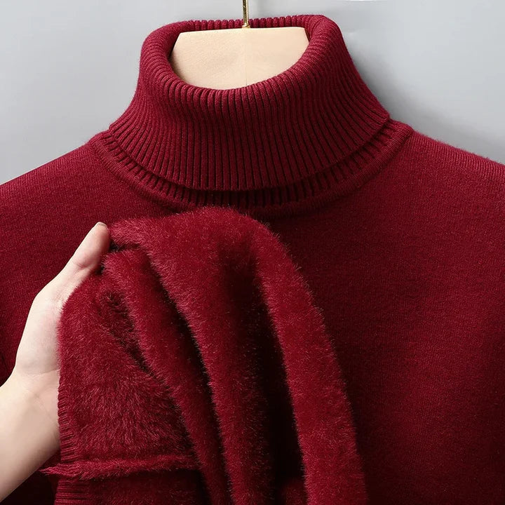 Yarrow Merino Flat-Knit Turtleneck
