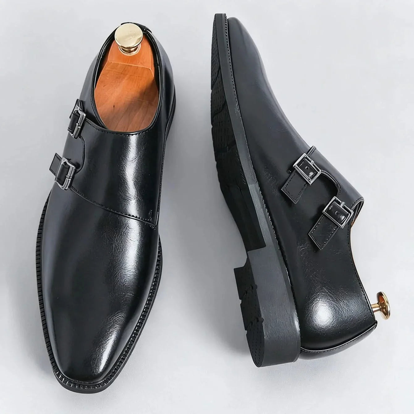 Belgravia Double Monk Leather Loafers