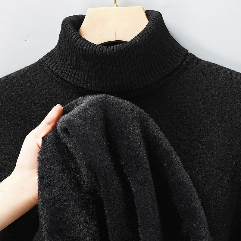 Yarrow Merino Flat-Knit Turtleneck
