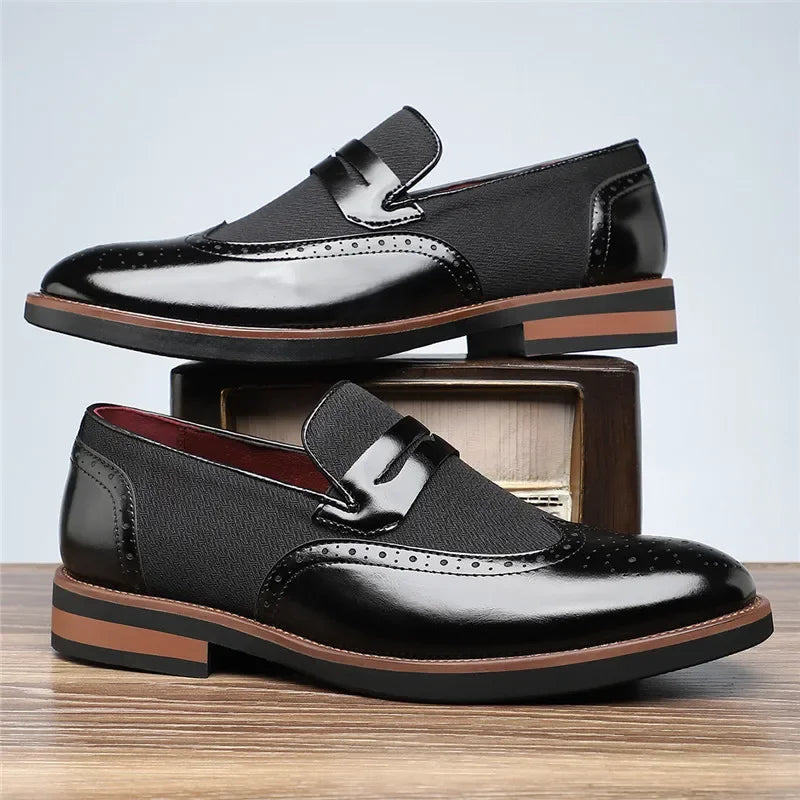 Monteleone Leather Brogue Loafers