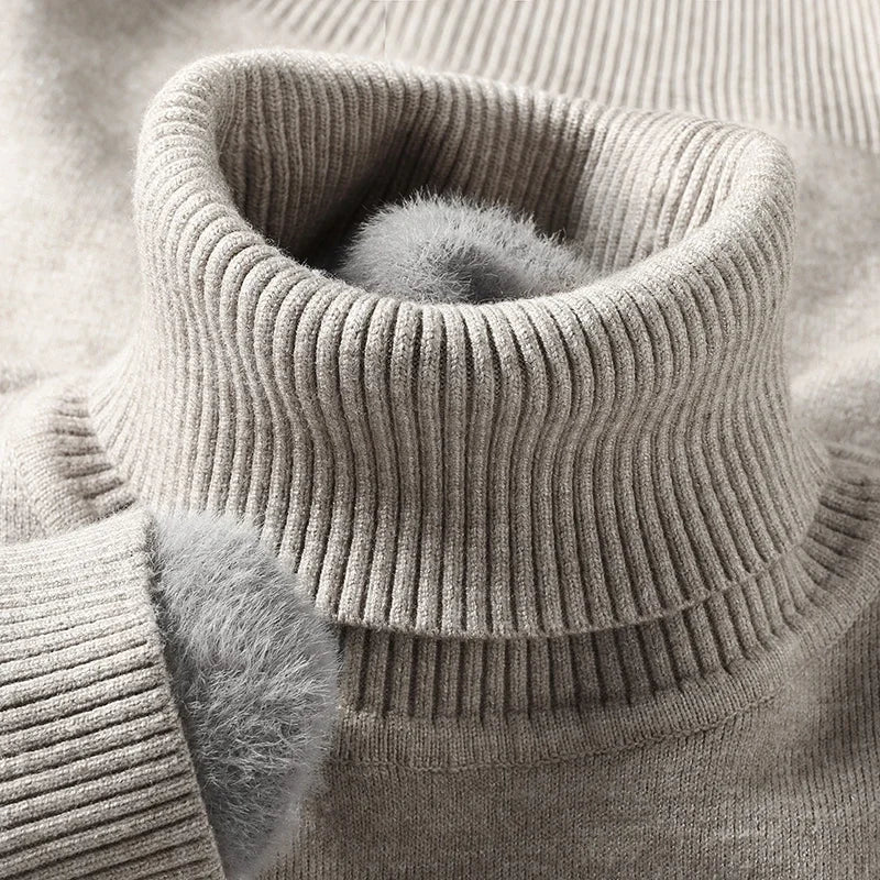 Yarrow Merino Flat-Knit Turtleneck