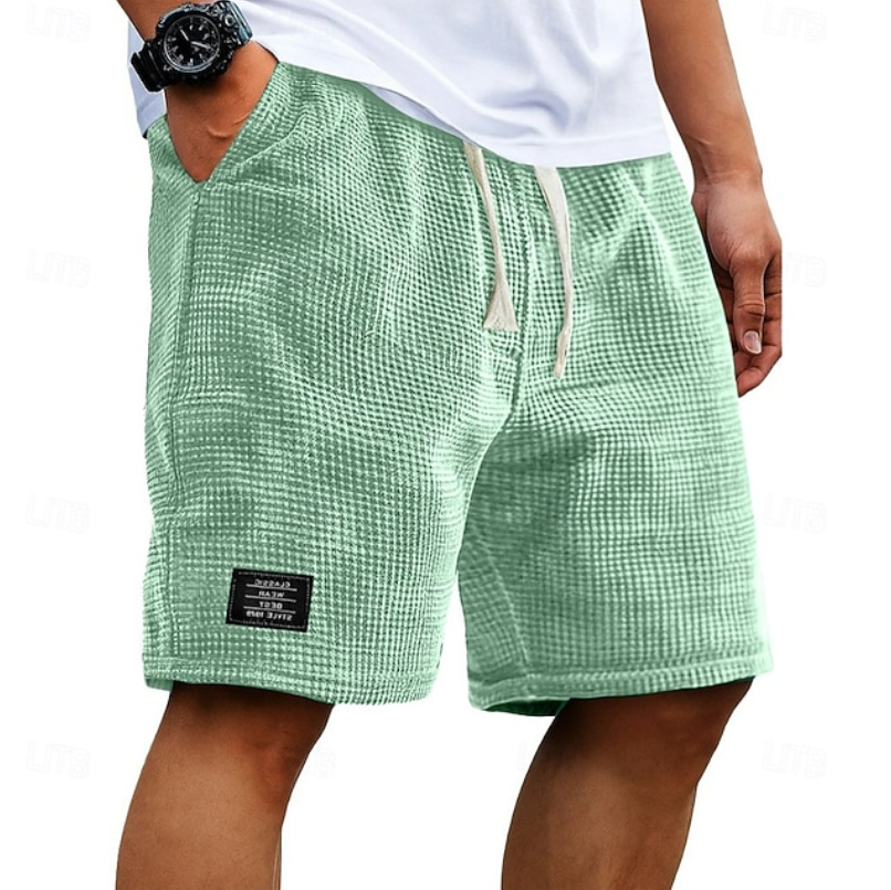 Tulum Waffle Knit Drawstring Shorts