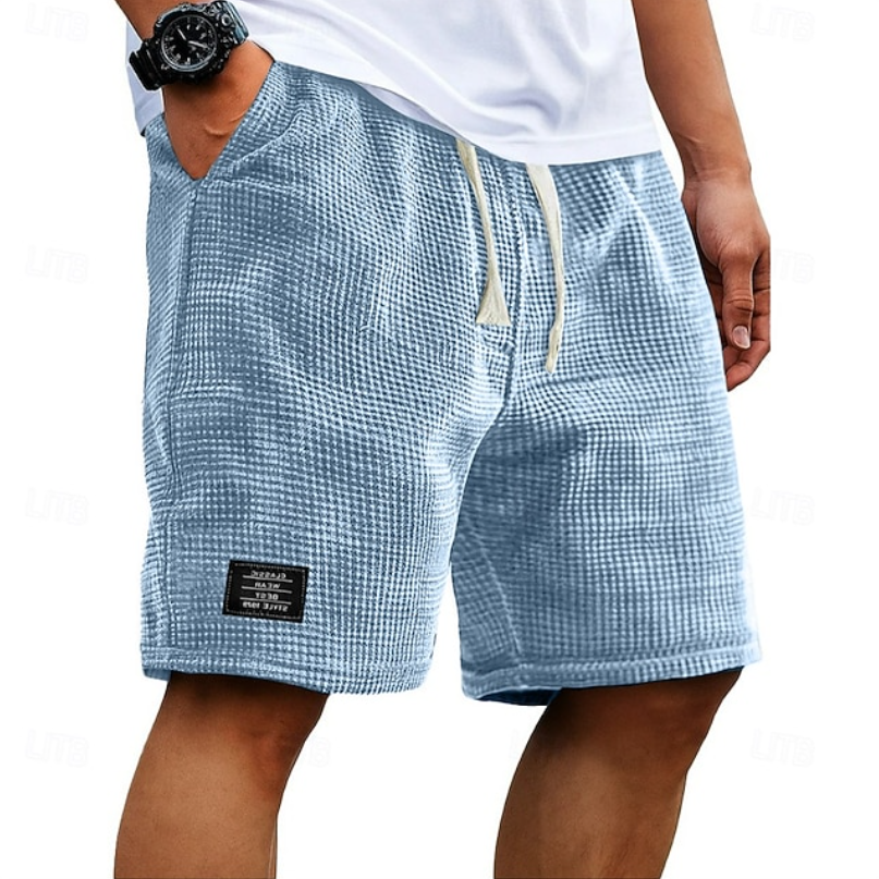 Tulum Waffle Knit Drawstring Shorts
