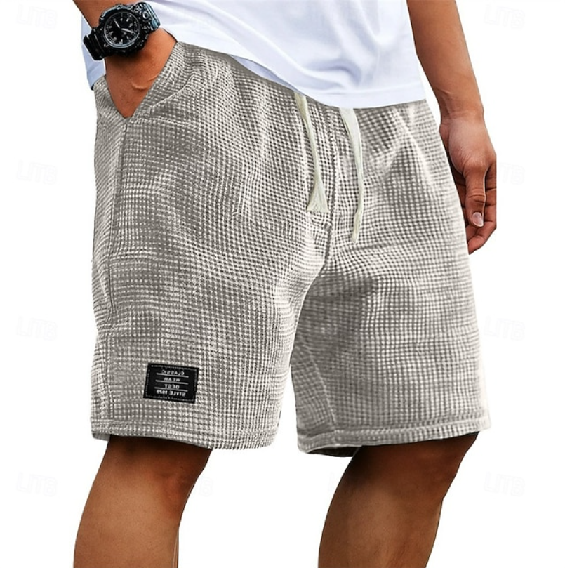 Tulum Waffle Knit Drawstring Shorts