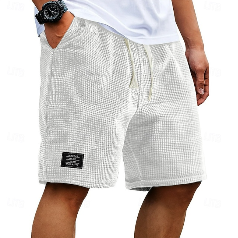 Tulum Waffle Knit Drawstring Shorts