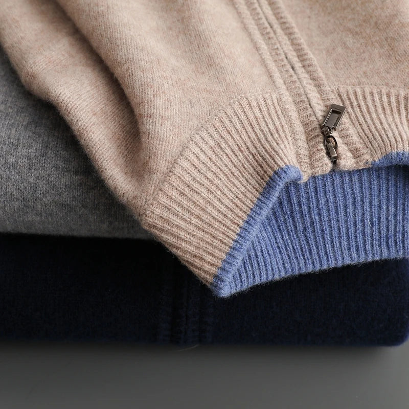 Hokkaido Pure Cashmere Zip Jacket