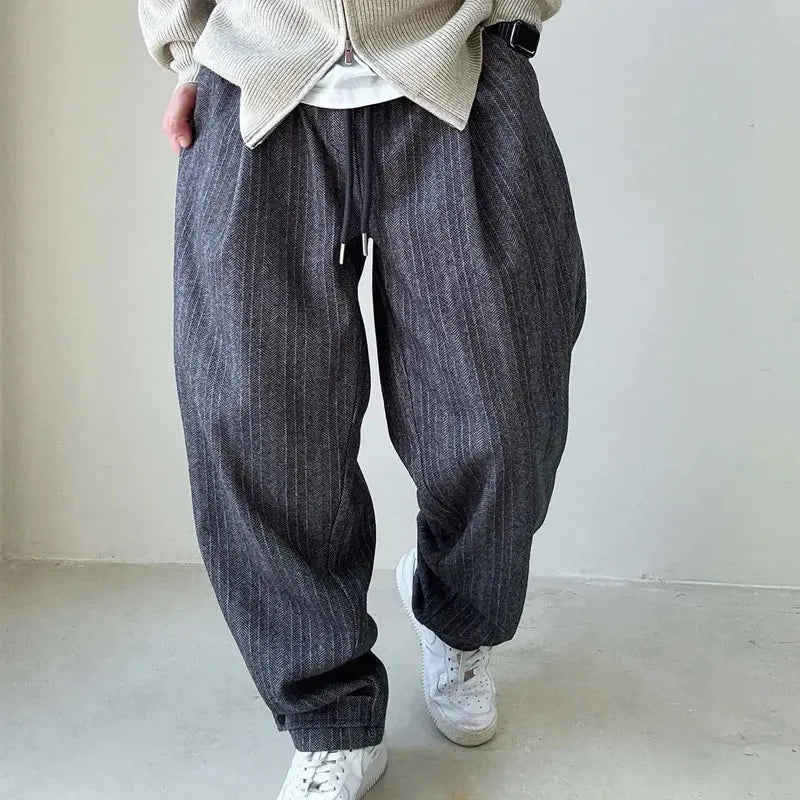 Marylebone Textured Cotton Drift Trousers