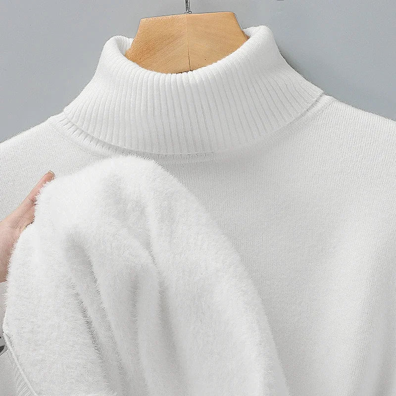 Yarrow Merino Flat-Knit Turtleneck