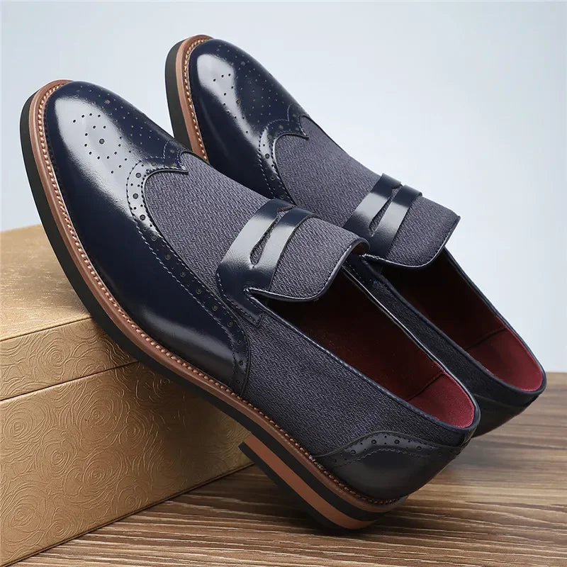 Monteleone Leather Brogue Loafers
