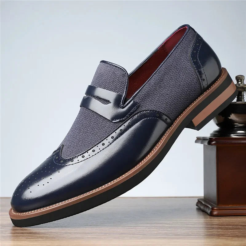 Monteleone Leather Brogue Loafers