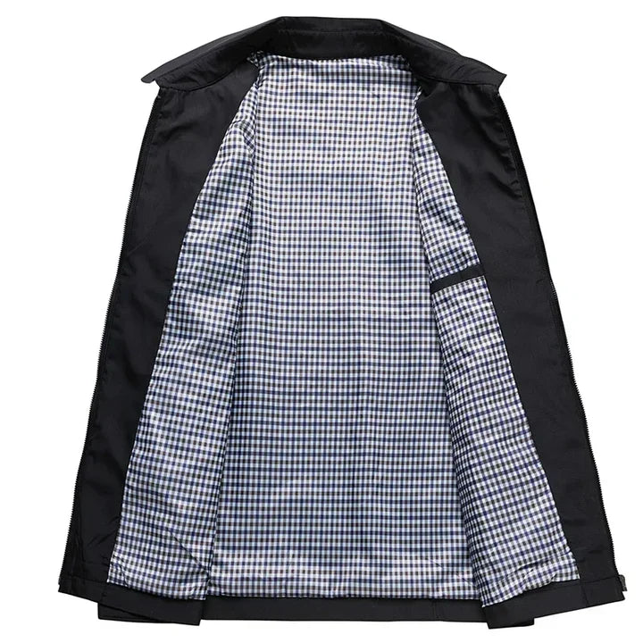 Larkspur Plaid-Lined Jacket