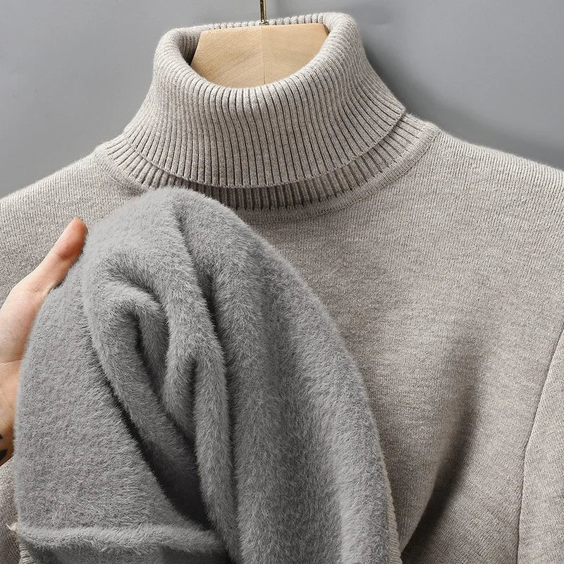Yarrow Merino Flat-Knit Turtleneck