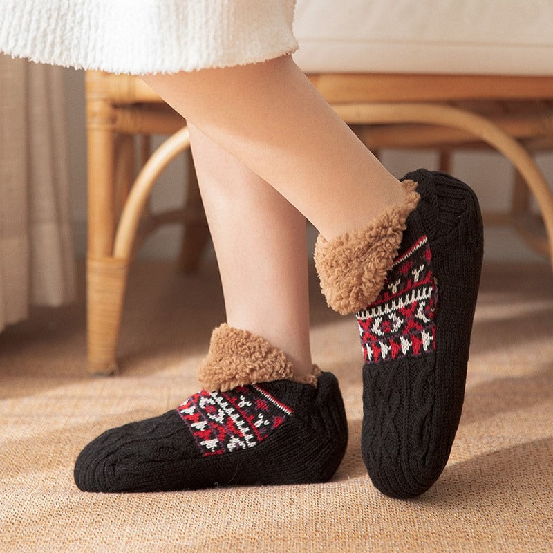 Heart Stitch Sherpa Socks