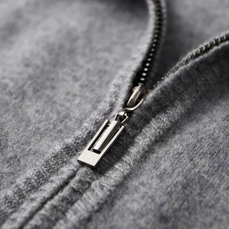 Hokkaido Pure Cashmere Zip Jacket