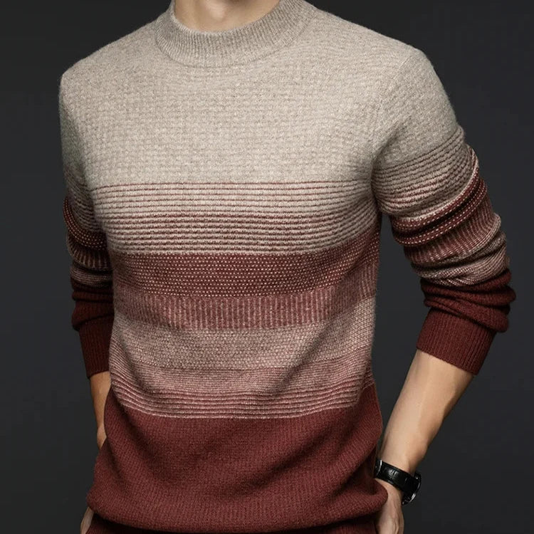 Lennon Gradient Striped Wool Sweater